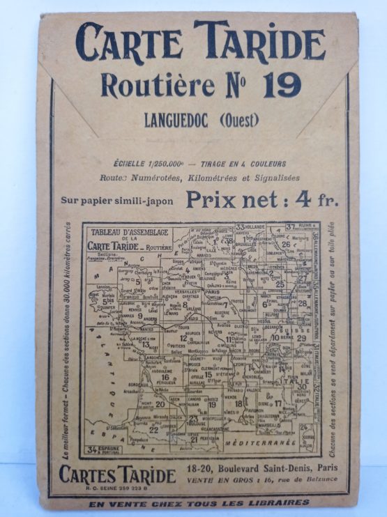 Carte routière TARIDE n°19